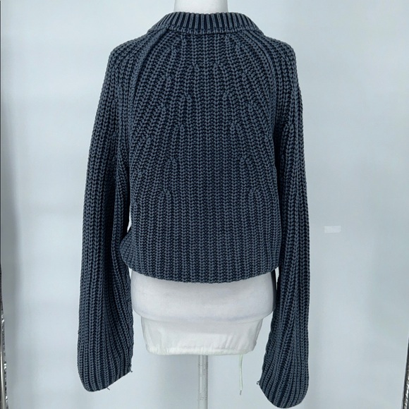 Free People women’s Charcoal Knit Sweater Sweet Nothing Cardigan Size Small - Picture 7 of 11